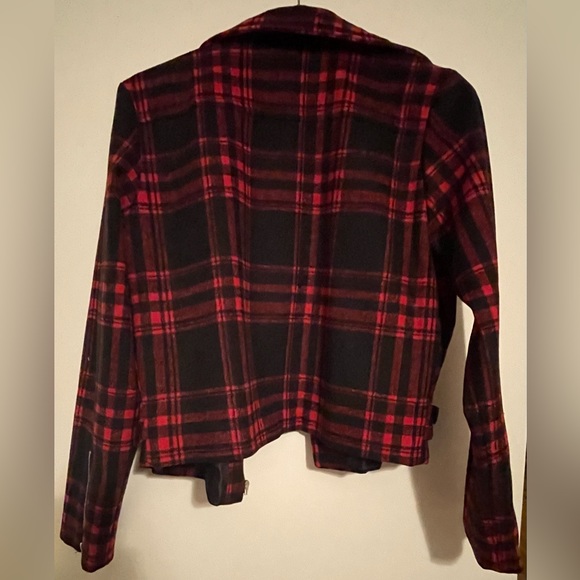 Plaid moto jacket, plus size - Picture 2 of 2